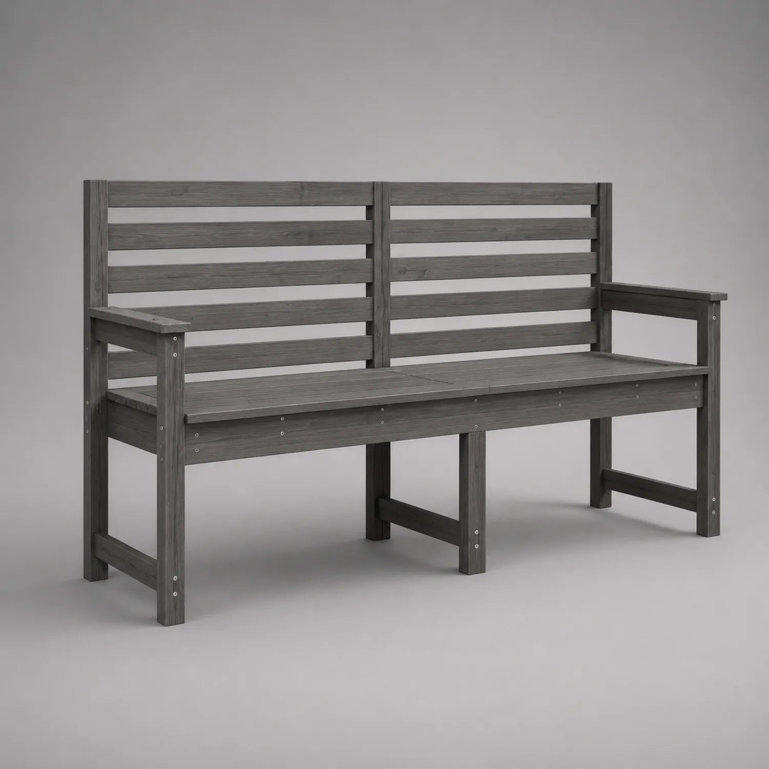 Gartenbank aus Akazienholz Grau 180 cm