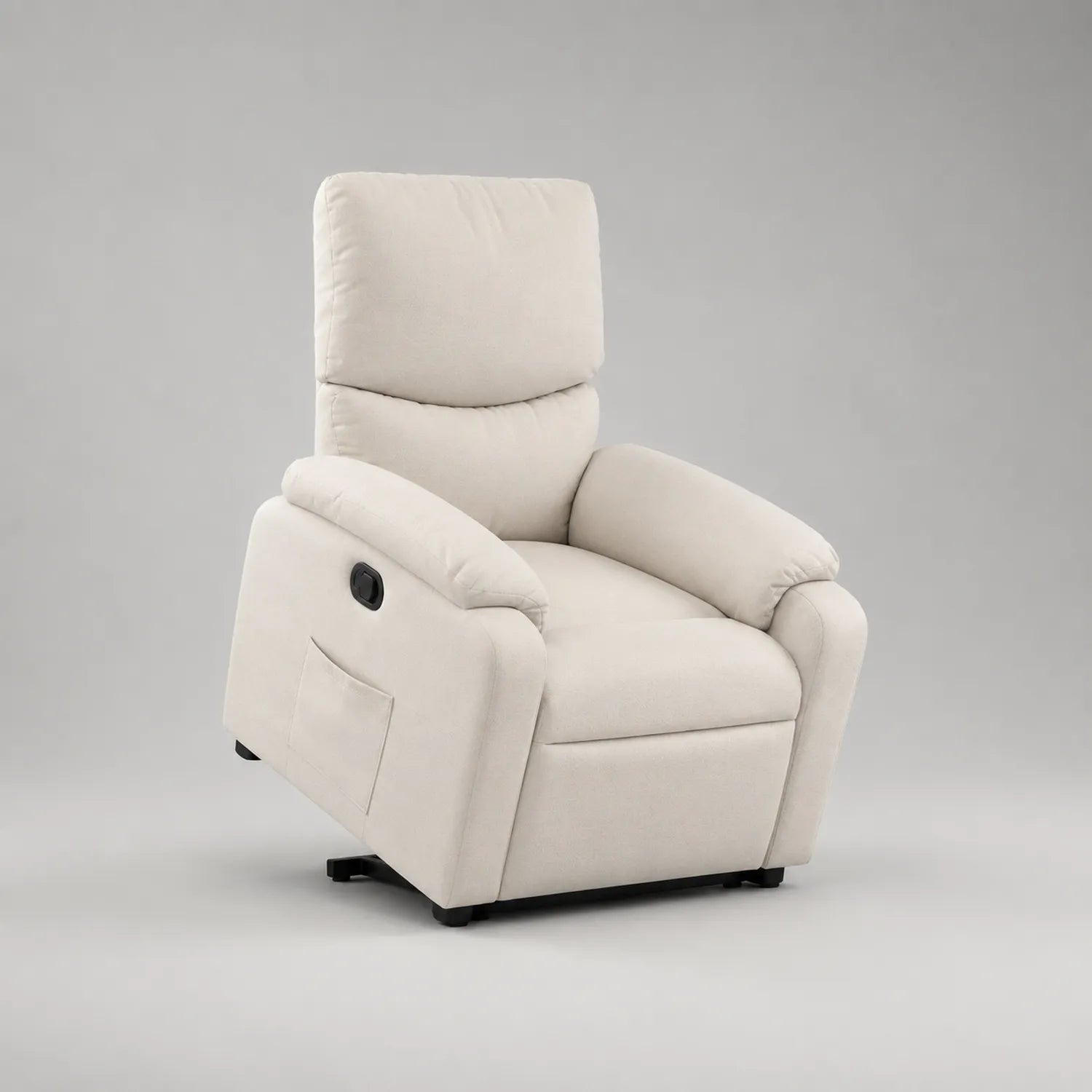 Relaxsessel Stoff Beige Verstellbar Schaumstoff