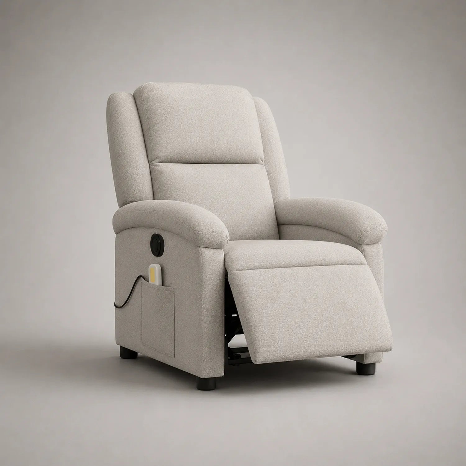 Elektrischer Relaxsessel, Polyester, Beige, 80x90x100 cm