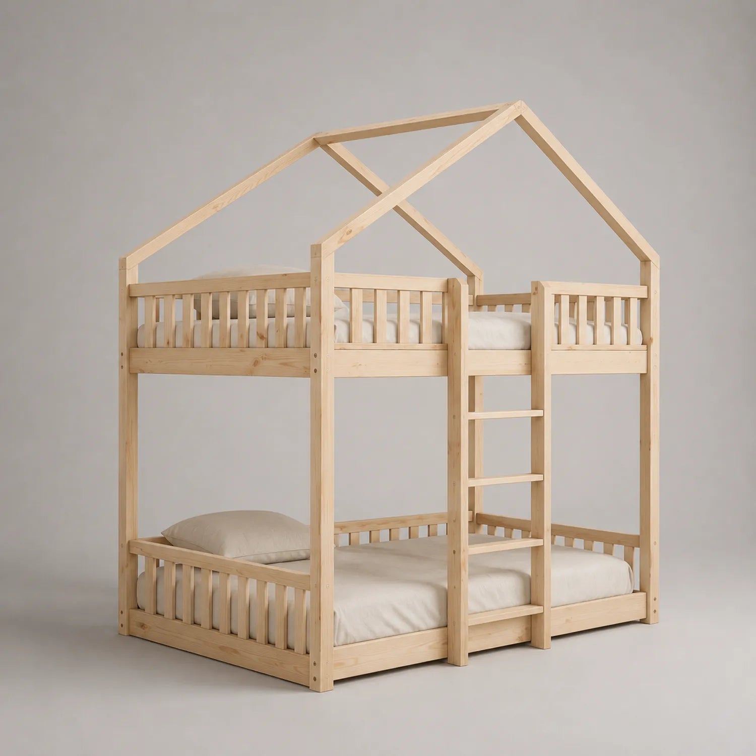 Kinder Etagenbett aus Kiefernholz Natur 200x90x160cm