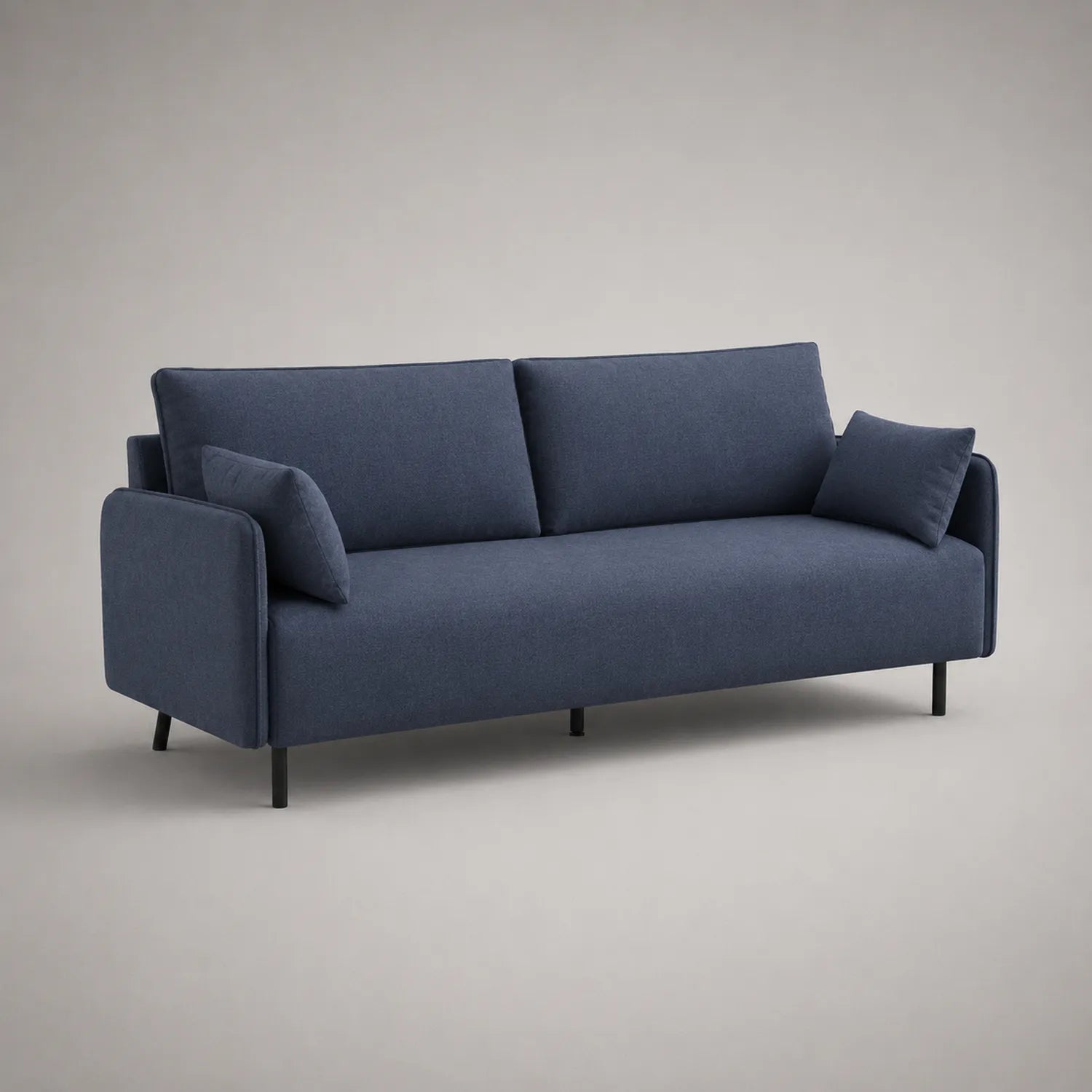 Stoffsofa in Dunkelblau, 3-Sitzer
