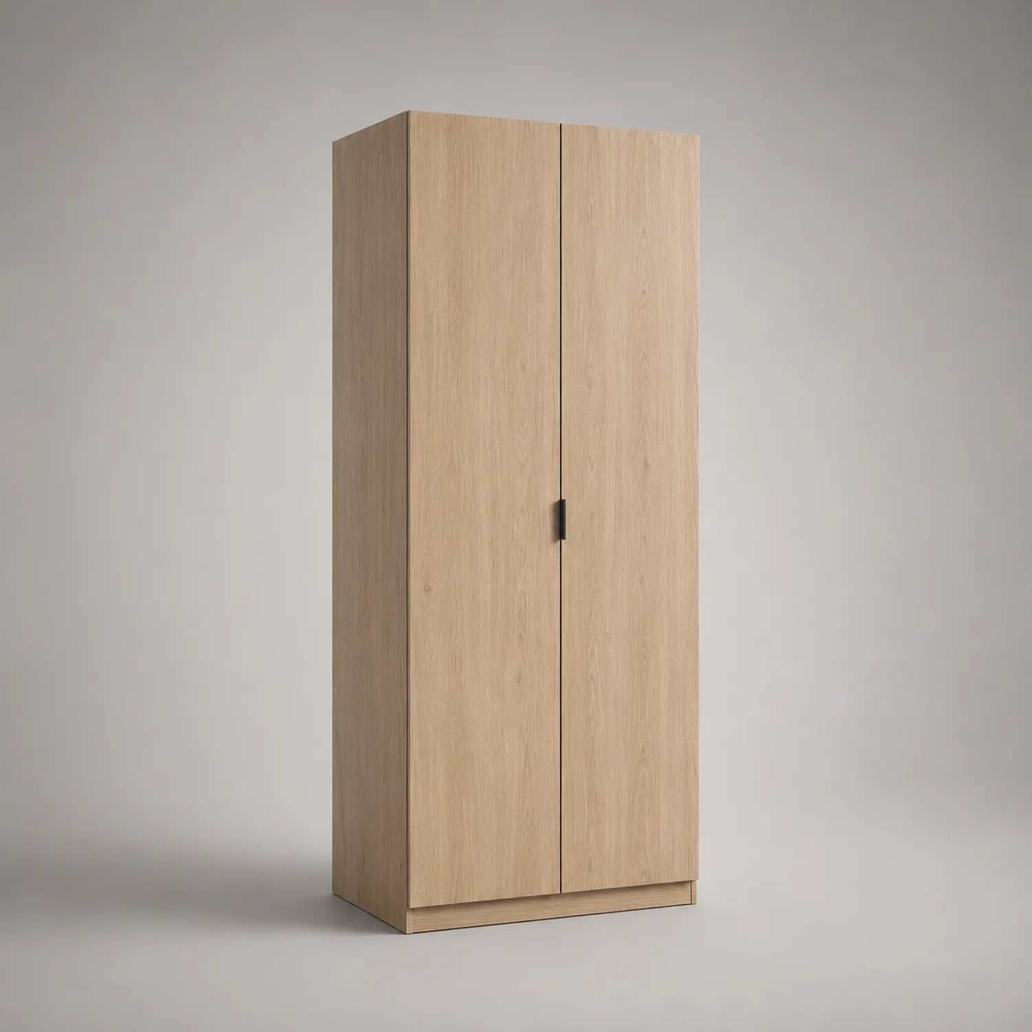 Holz Kleiderschrank mit 2 Türen 200cm x 80cm x 60cm