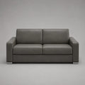 2-Sitzer Sofa Kunstleder Dunkelgrau