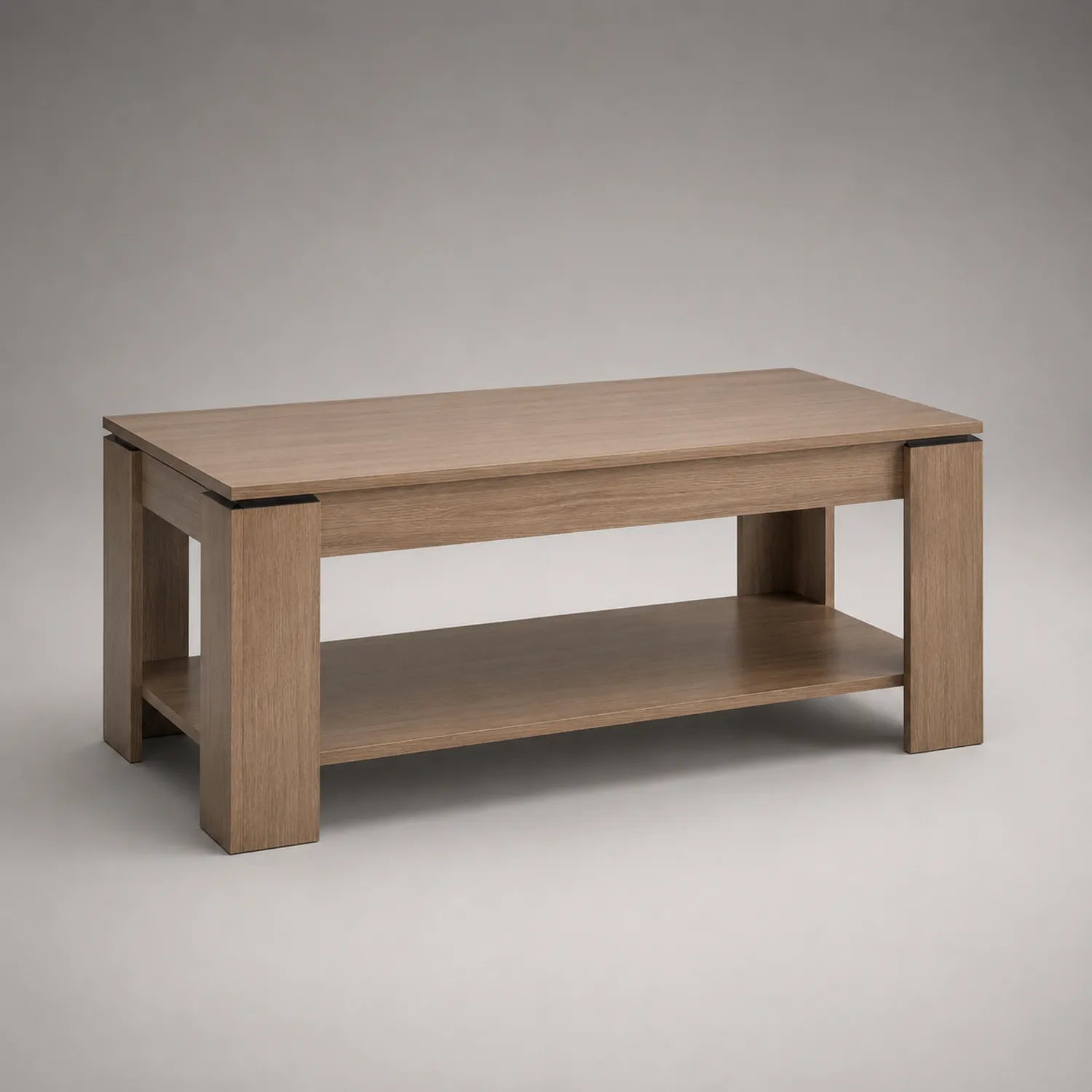 Rechteckiger Eichenholz Couchtisch 120x60x45cm