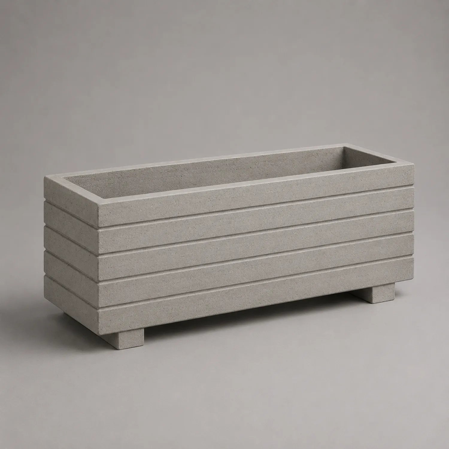 Pflanzkübel Faserbeton Grau 80x30x40 cm